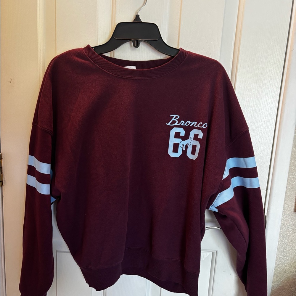 Target Burgundy and White Women's Sweater